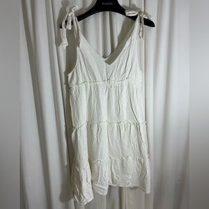 White Summer Linen Dress